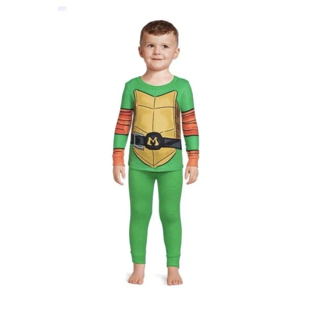 Teenage Mutant Ninja Turtles 2 PC Long Sleeve Tight Fit  Pajama Set Boy 5T